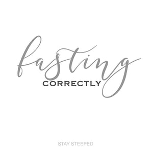 Fasting Correctly